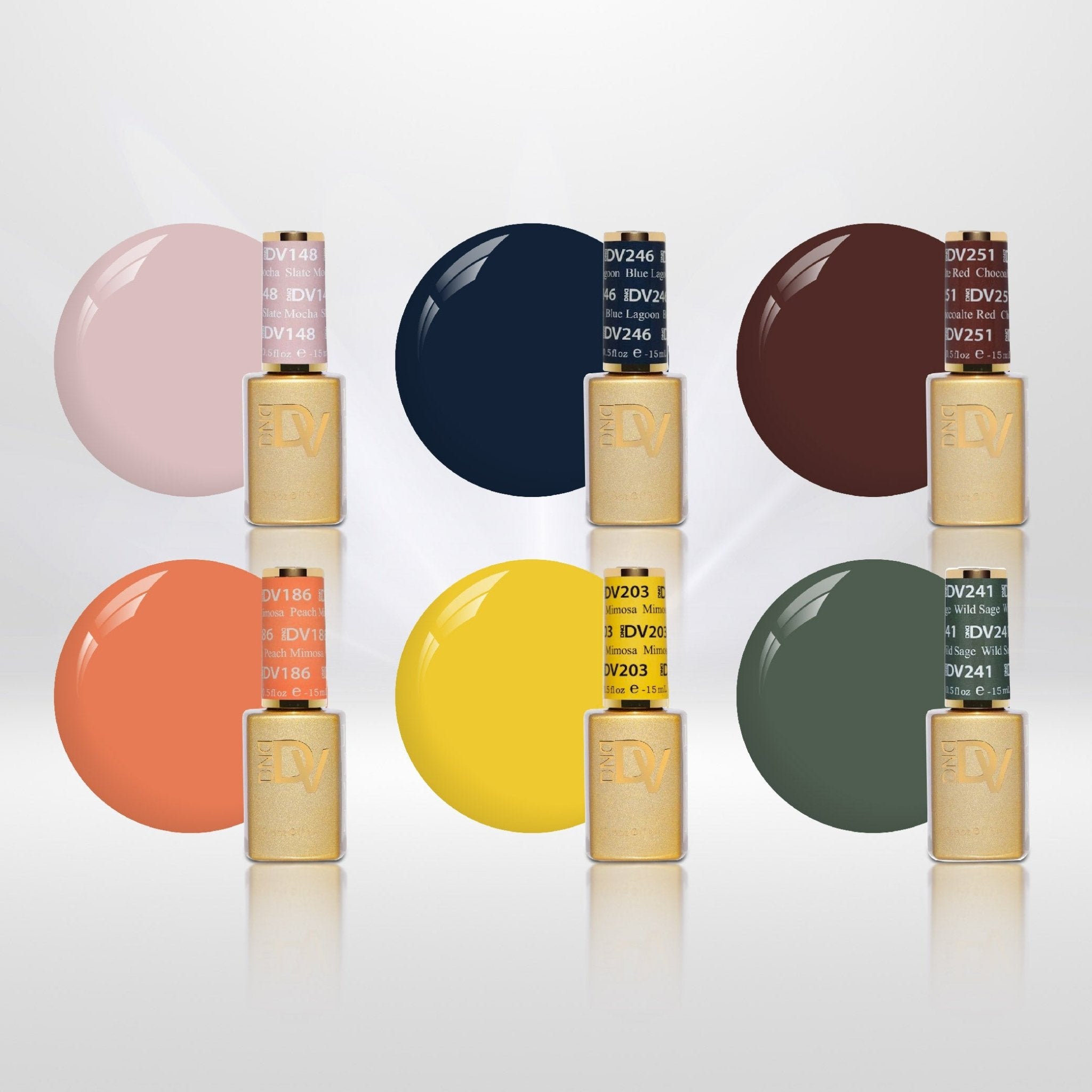 DND DIVA Set Gel Polish - Build Your Own 6 Gels Kit - DTK Nail Supply