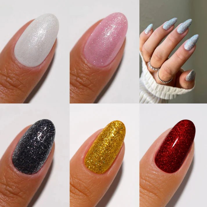 DND Diva Winter Gel & Polish 6pc Bundle - Winter Glitters