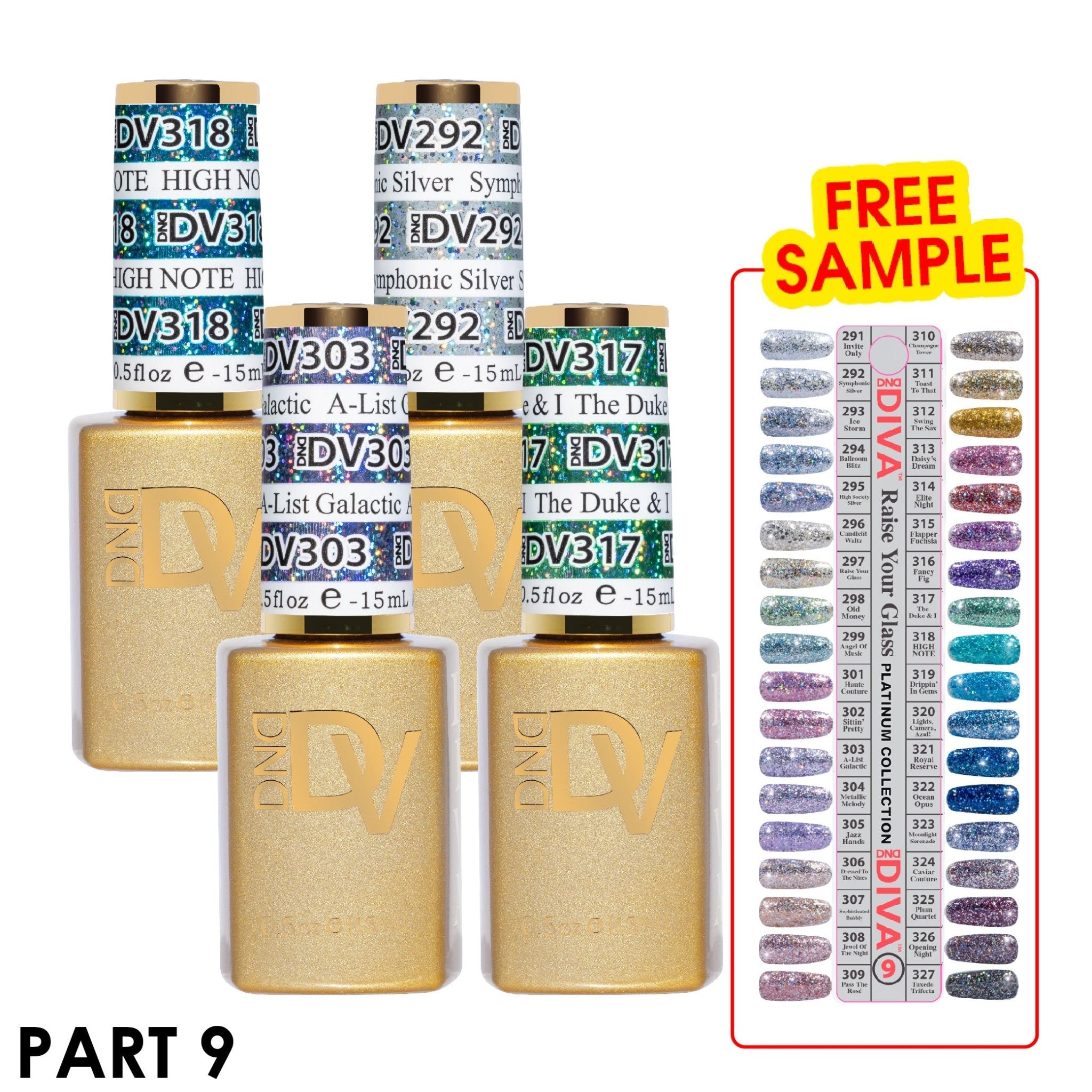 DND DV Set 36 Colors Part 9 - DND Diva Gel Polish - DTK Nail Supply