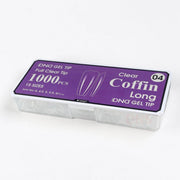 DND Full Clear Gel Tip 04 - Coffin Long - DTK Nail Supply