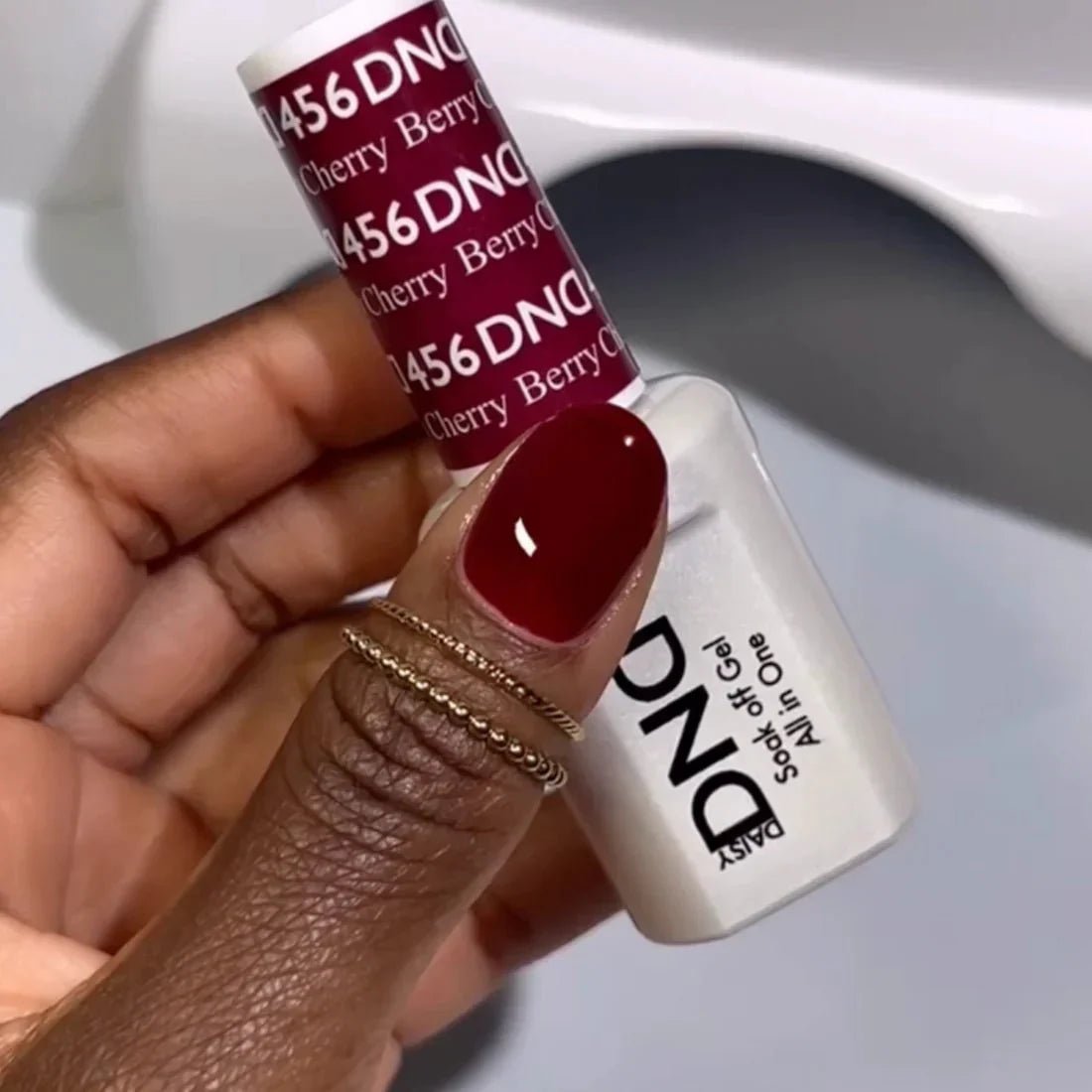 DND Gel Basic Kit - 456 Cherry Berry & Nail Lamp - DTK Nail Supply