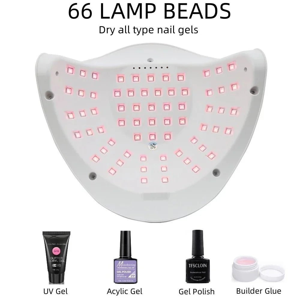 DND Gel Basic Kit - 456 Cherry Berry & Nail Lamp - DTK Nail Supply