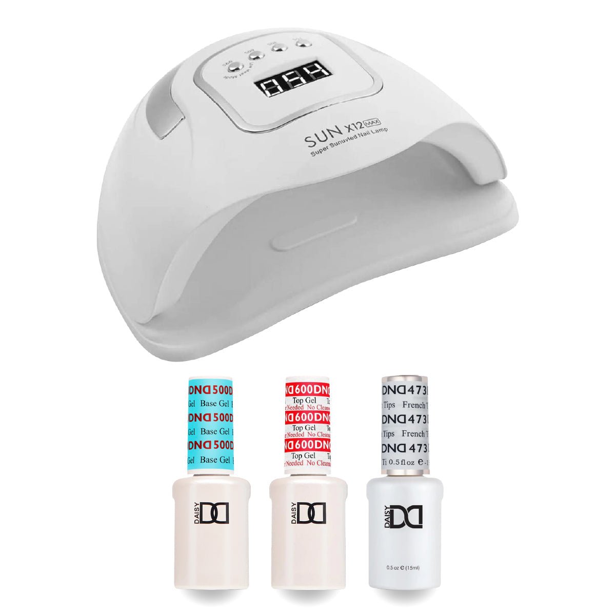 DND Gel Basic Kit - 473 French Tips & Nail Lamp - DTK Nail Supply
