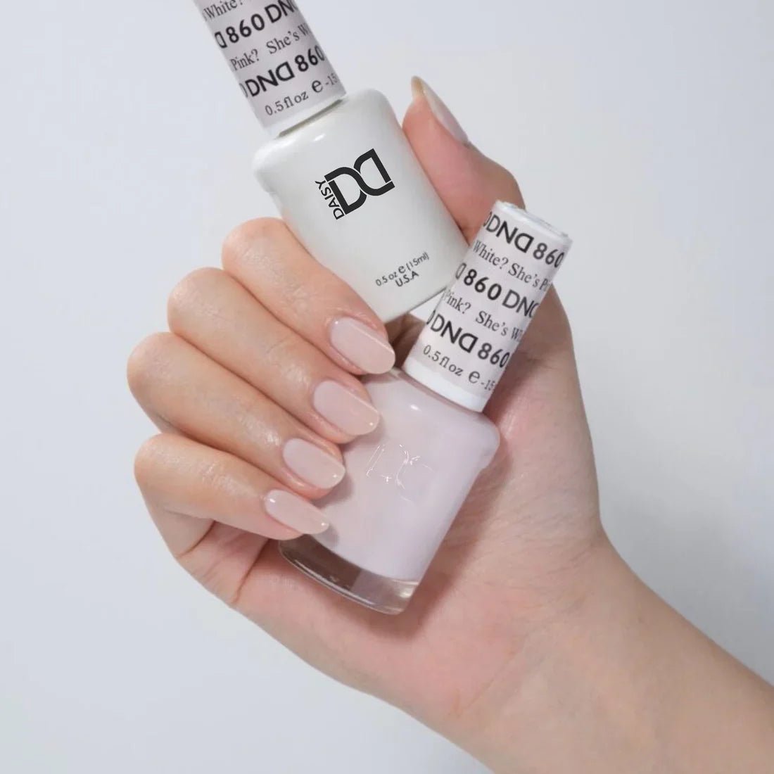 DND Gel Basic Kit - 860 She's White_ She's Pink_ & Nail Lamp - DTK Nail Supply