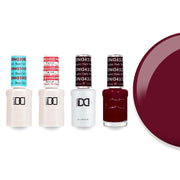 DND Gel & Lacquer Combo - Base Top Gel & 432 Dark Scarlet - DTK Nail Supply