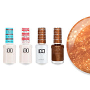 DND Gel & Lacquer Combo - Base Top Gel & 481 Burst of Gold - DTK Nail Supply