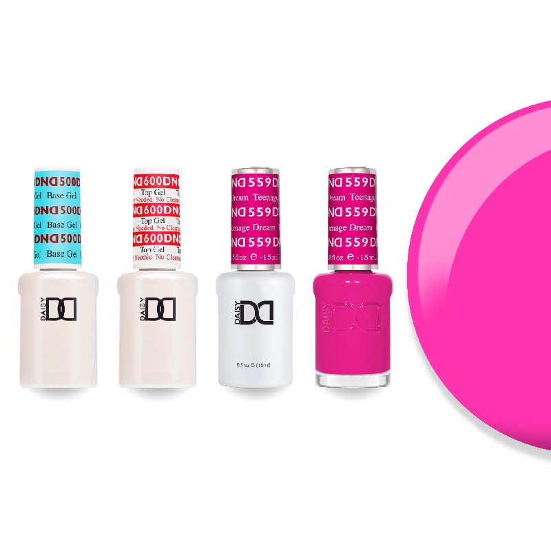DND Gel & Lacquer Combo - Base Top Gel & 559 Teenage Dream - DTK Nail Supply
