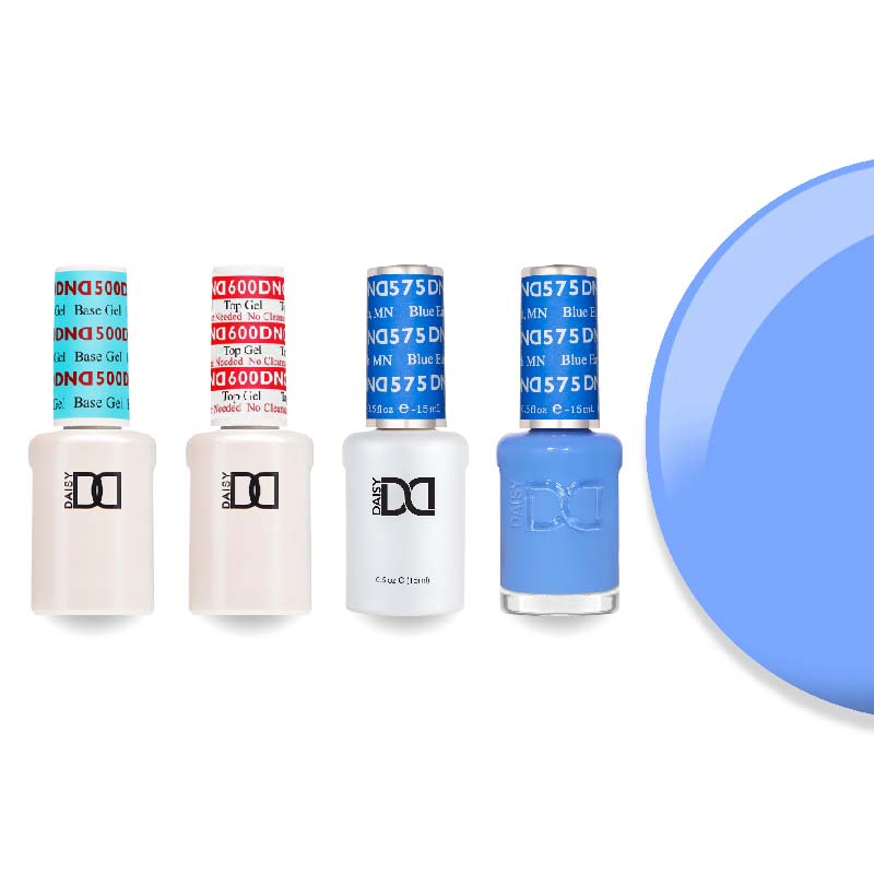 DND Gel & Lacquer Combo - Base Top Gel & 575 Blue Earth - DTK Nail Supply