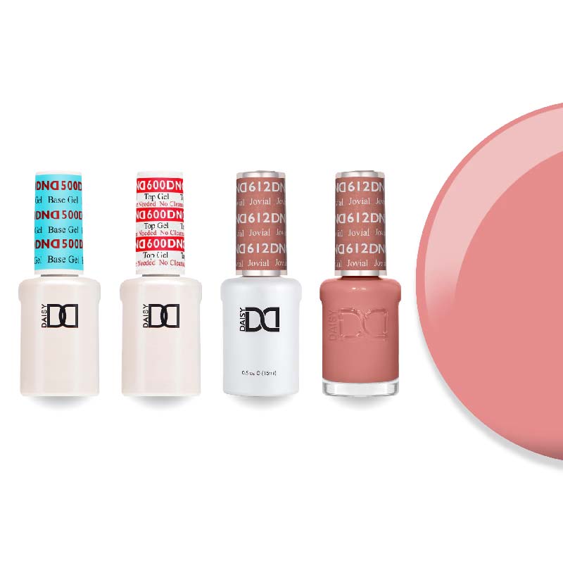 DND Gel & Lacquer Combo - Base Top Gel & 612 Jovial - DTK Nail Supply