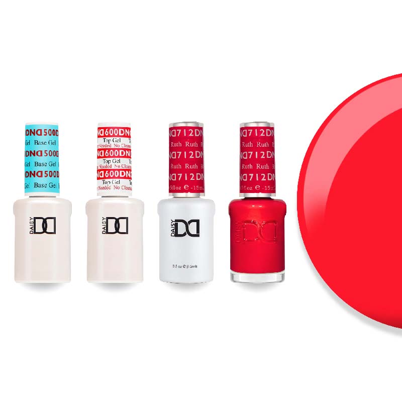 DND Gel & Lacquer Combo - Base Top Gel & 712 Ruth - DTK Nail Supply