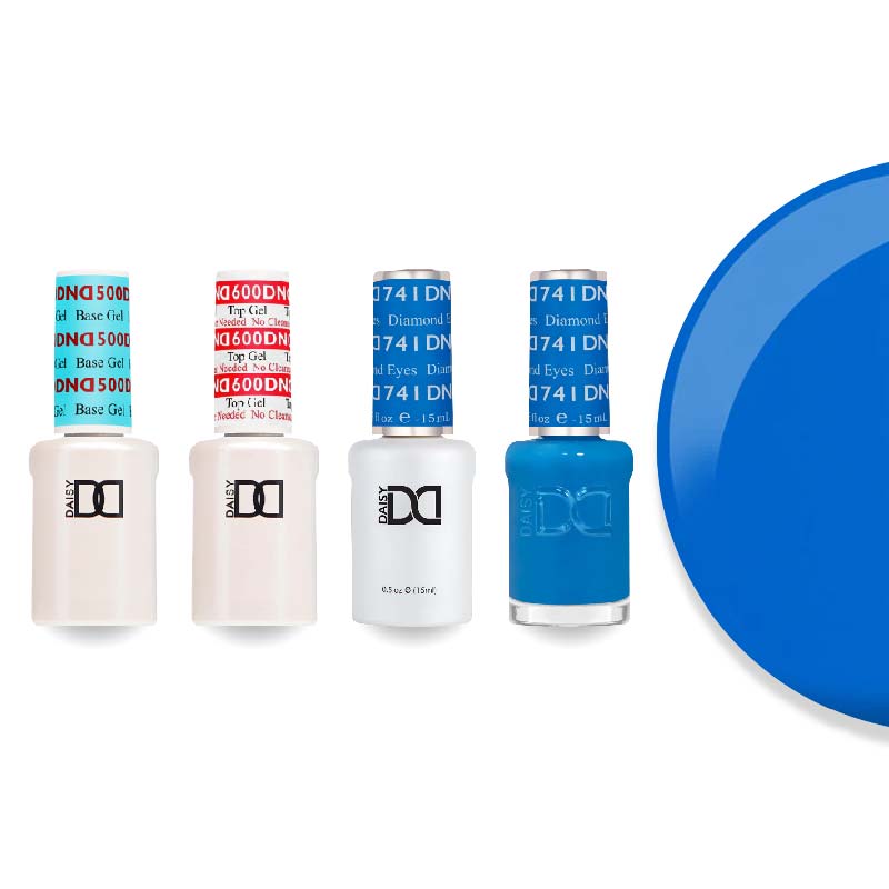 DND Gel & Lacquer Combo - Base Top Gel & 741 Diamond Eyes - DTK Nail Supply