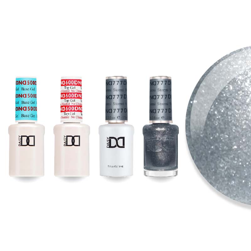 DND Gel & Lacquer Combo - Base Top Gel & 777 Stormi - DTK Nail Supply