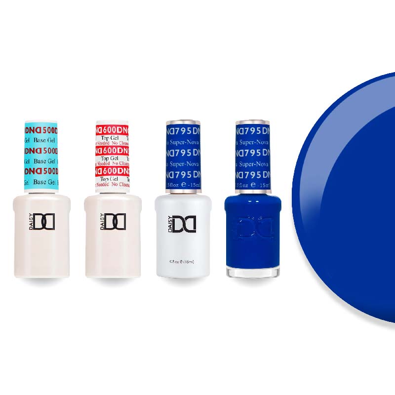 DND Gel & Lacquer Combo - Base Top Gel & 795 Super - Nova - DTK Nail Supply