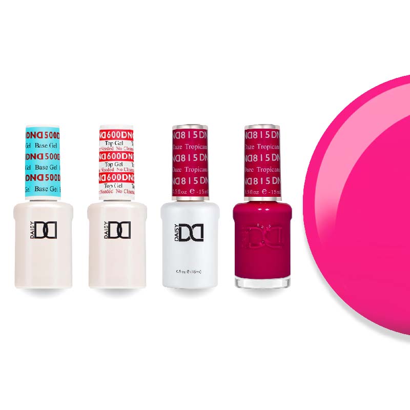 DND Gel & Lacquer Combo - Base Top Gel & 815 Tropicana Daze - DTK Nail Supply