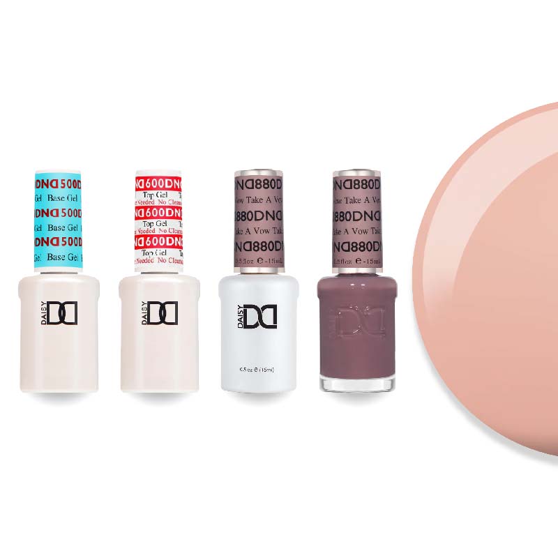 DND Gel & Lacquer Combo - Base Top Gel & 880 Take A Vow - DTK Nail Supply