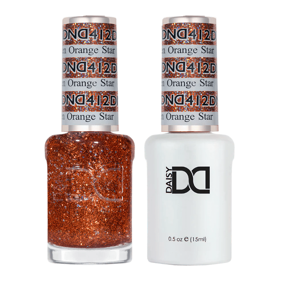 DND Gel Nail Polish Duo - 412 Golden Orange Star - DTK Nail Supply