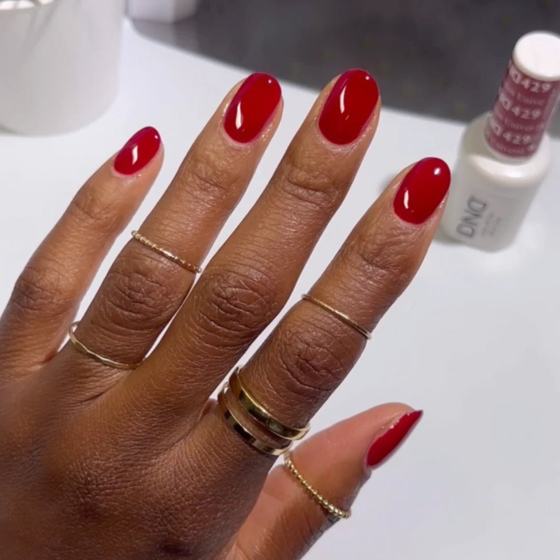 DND Gel Nail Polish Duo - 429 Boston University Red - DTK Nail Supply