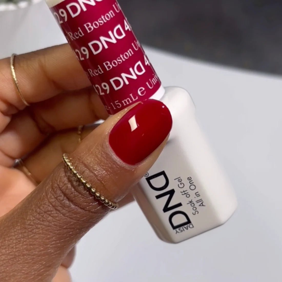 DND Gel Nail Polish Duo - 429 Boston University Red - DTK Nail Supply
