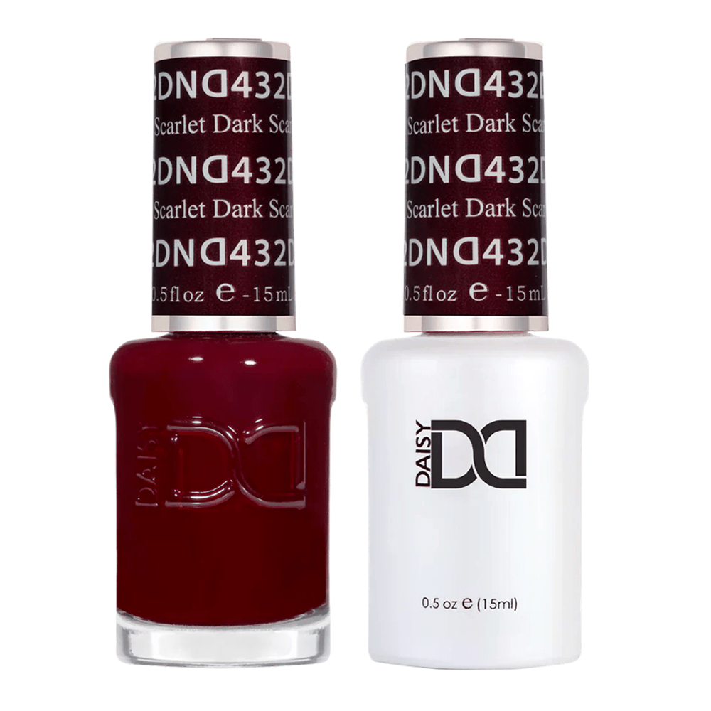 DND Gel Nail Polish Duo - 432 Dark Scarlet - DTK Nail Supply