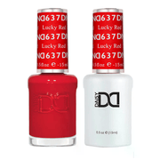 DND Gel Nail Polish Duo - 637 Lucky Red - DTK Nail Supply