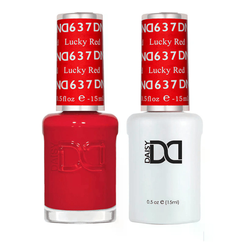 DND Gel Nail Polish Duo - 637 Lucky Red - DTK Nail Supply