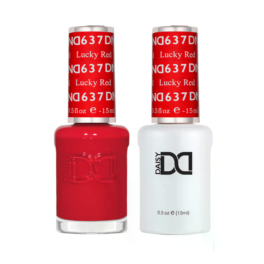 DND Gel Nail Polish Duo - 637 Lucky Red - DTK Nail Supply