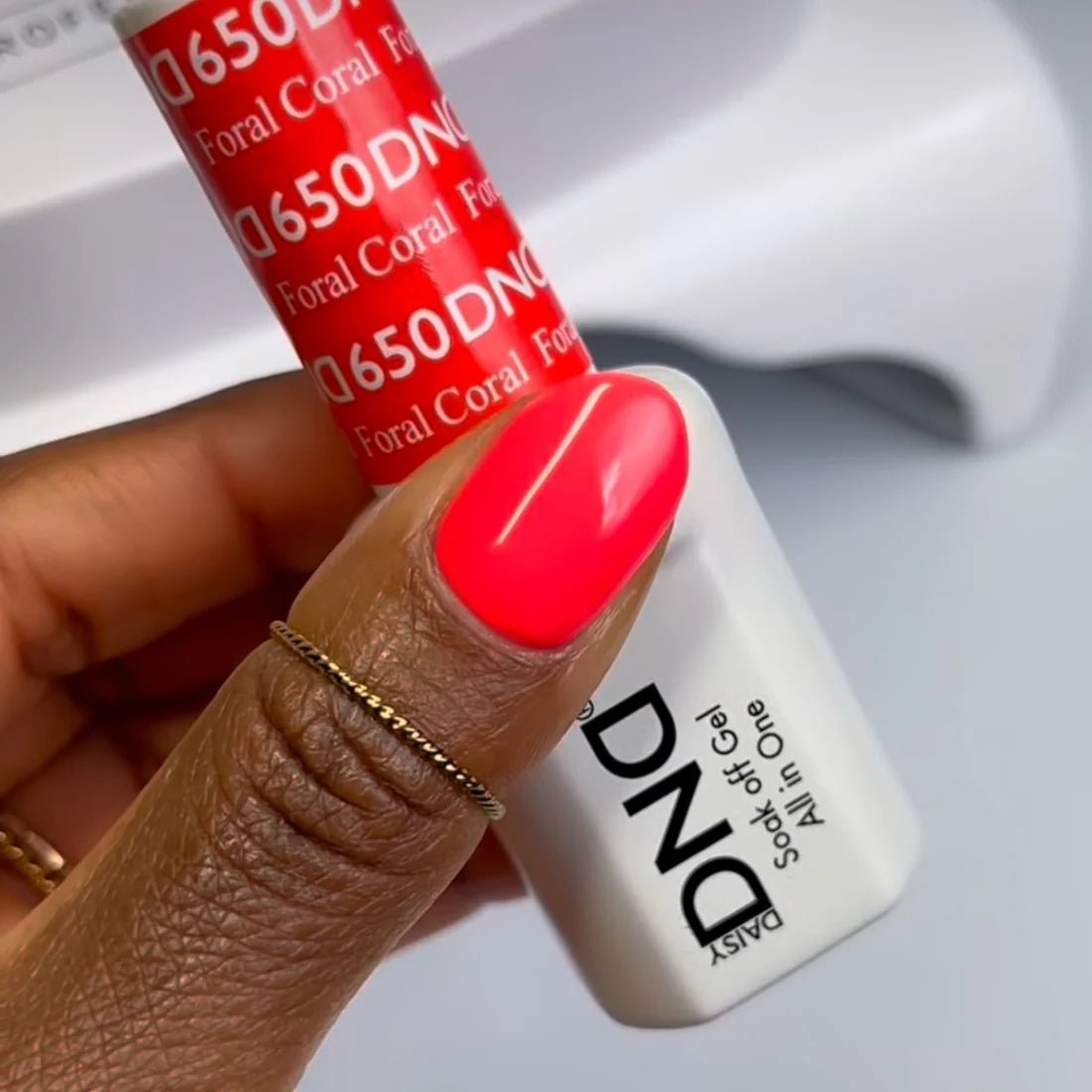 DND Gel Nail Polish Duo - 650 Floral Coral - DTK Nail Supply