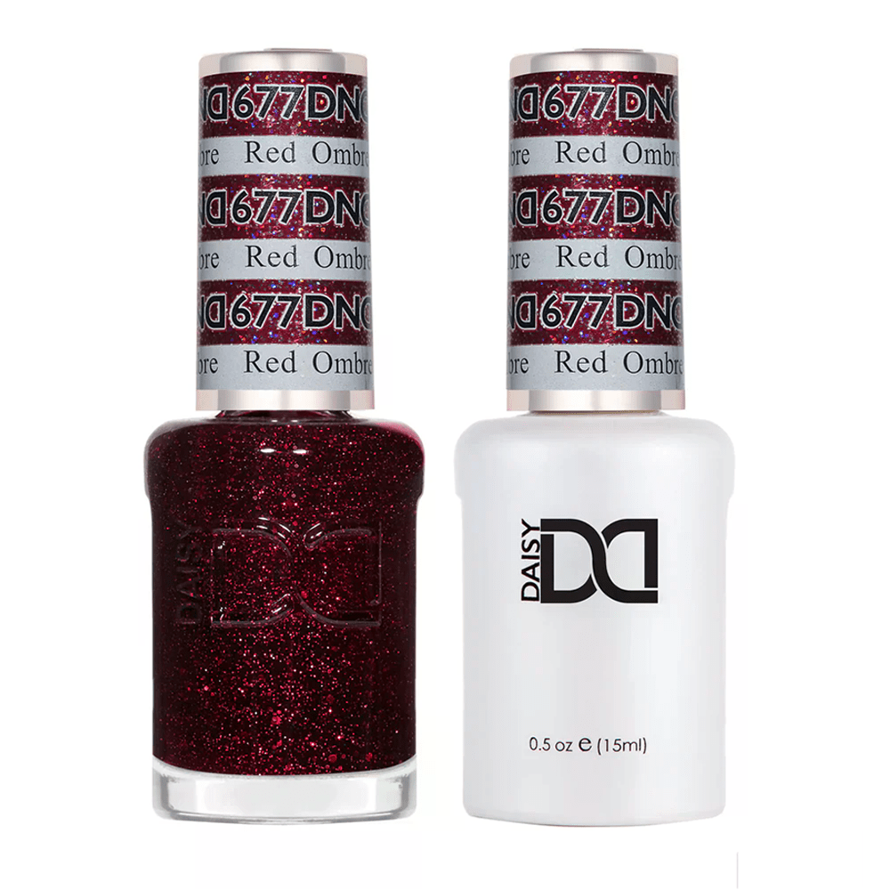 DND Gel Nail Polish Duo - 677 Red Ombre - DTK Nail Supply