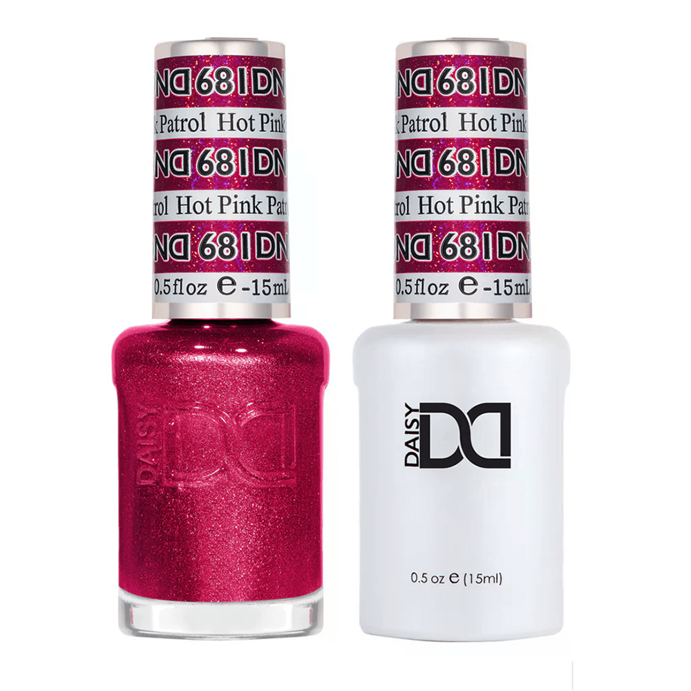 DND Gel Nail Polish Duo - 681 Hot Pink Patrol - DTK Nail Supply