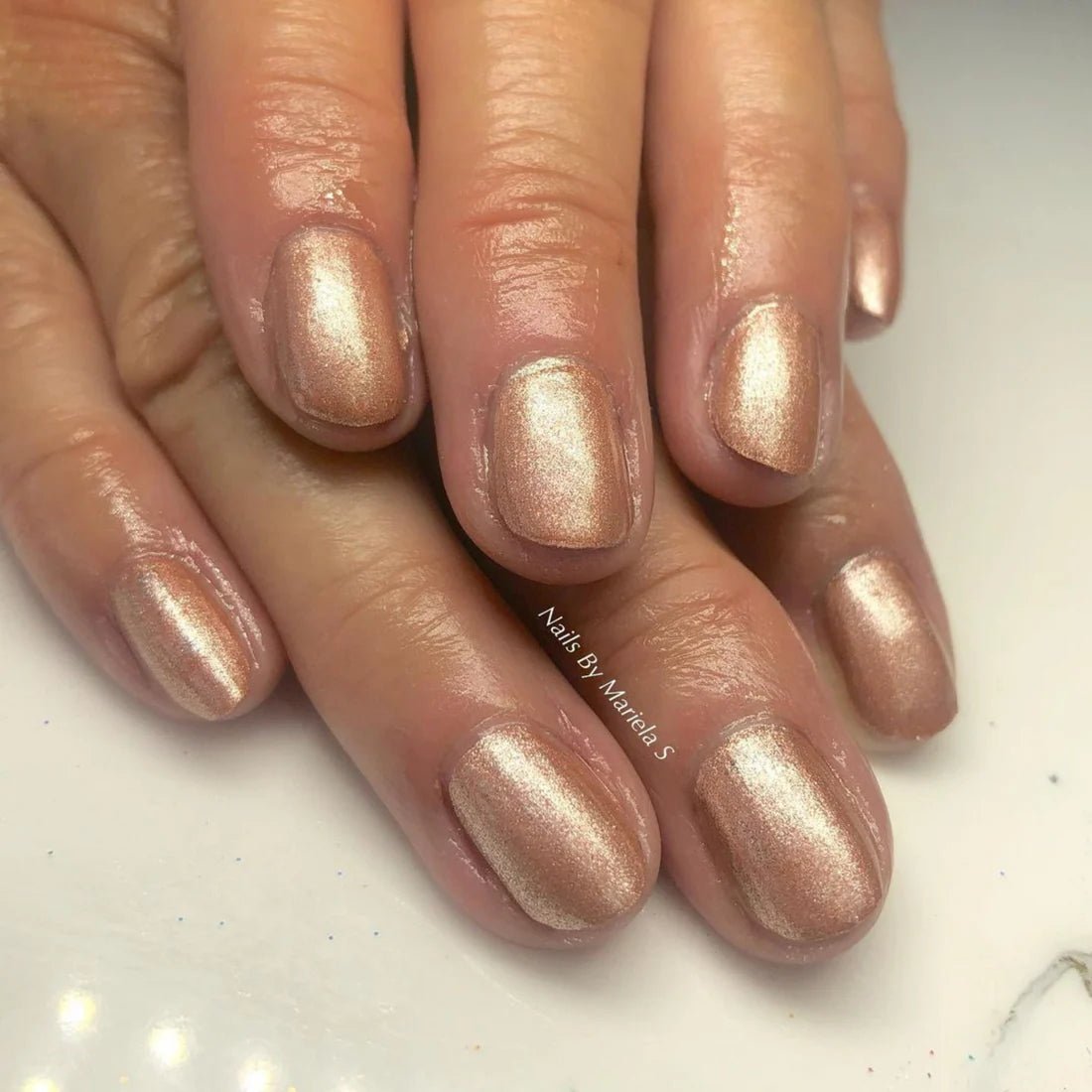 DND Gel Nail Polish Duo - 710 Champagne Sparkles - DTK Nail Supply