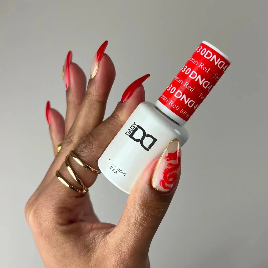 DND Gel Polish - 430 Ferrari Red - DTK Nail Supply