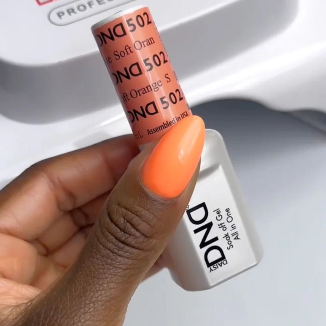DND Gel Polish - 502 Soft Orange - DTK Nail Supply