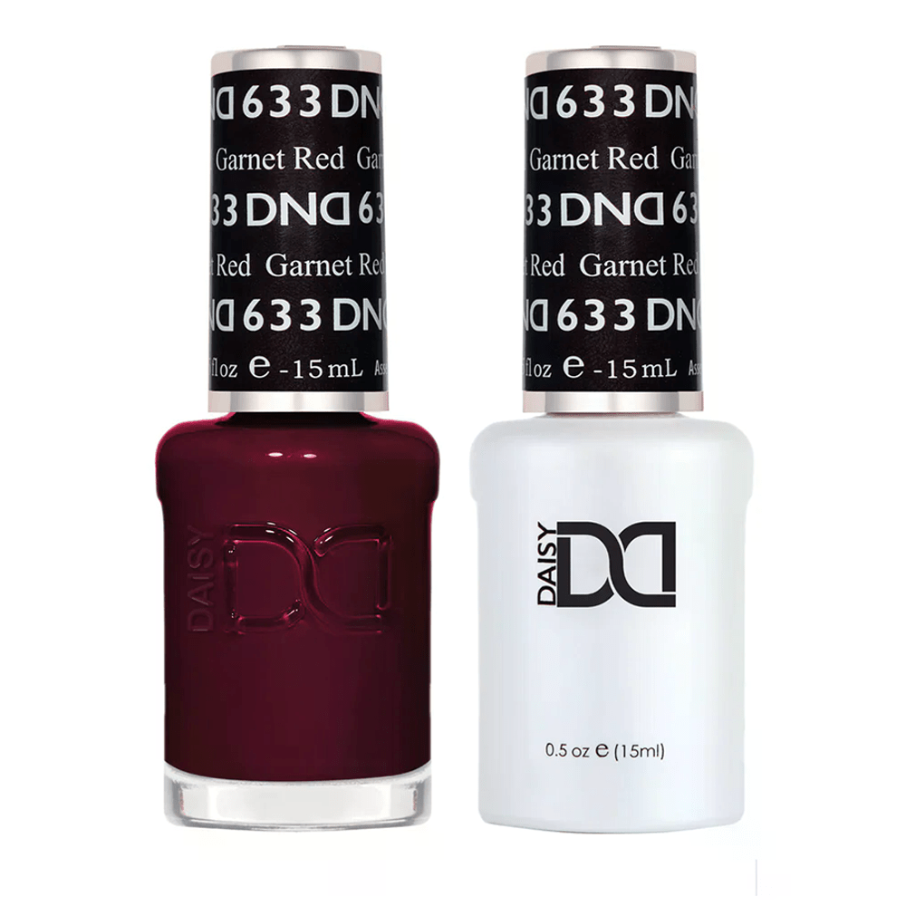 DND Gel Polish - 633 Garnet Red - DTK Nail Supply
