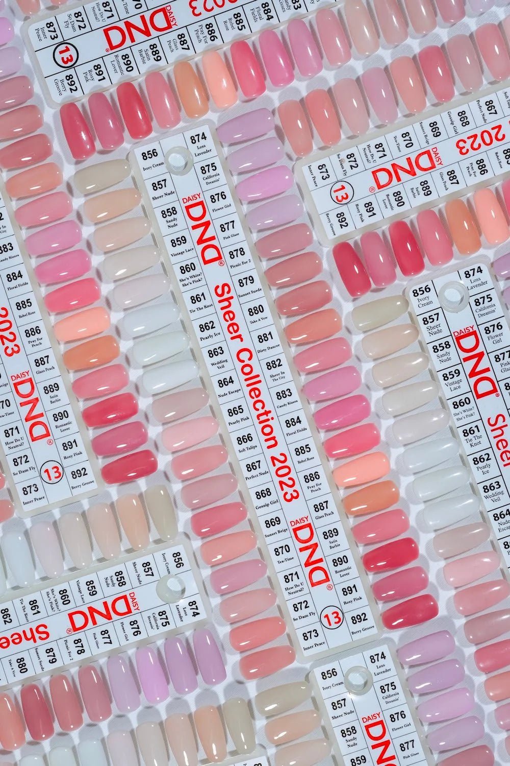 DND Gel Polish - Set of 26 Colors - Part 13 Sheer Collection - DTK Nail Supply