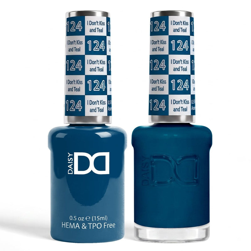 DND HEMA & TPO Free Gel Duo 124 I Don't Kiss And Teal - DTK Nail Supply