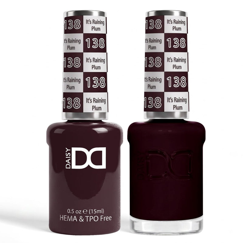 DND HEMA & TPO Free Gel Duo 138 It's Rainning Plum - DTK Nail Supply