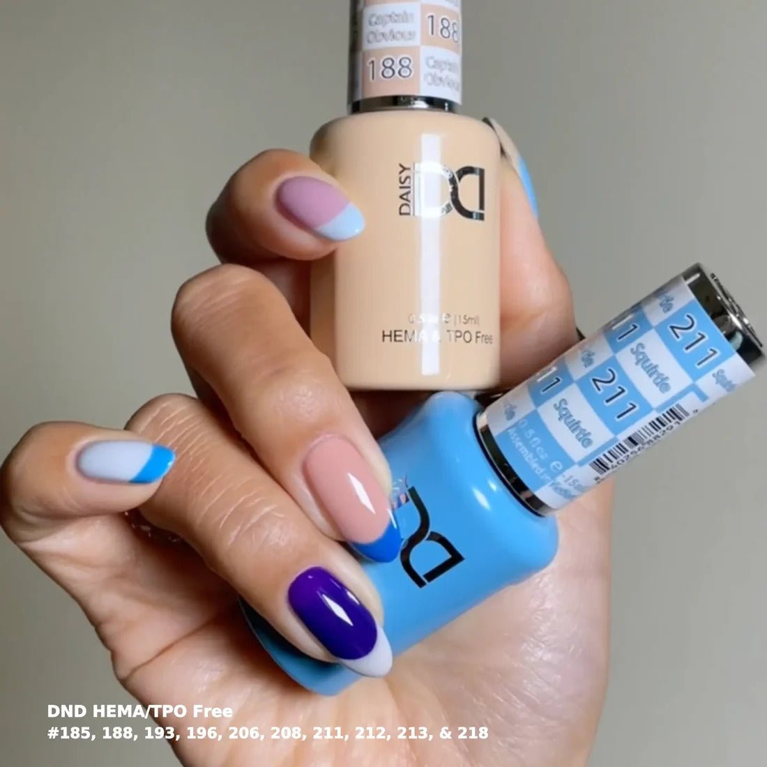 DND HEMA & TPO Free Gel Duo 211 Squirtle - DTK Nail Supply