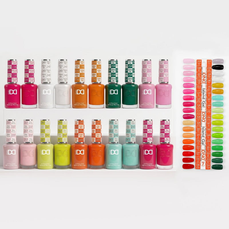 DND HEMA & TPO Free Part 07 Island Gal — 36 Duo Set - DTK Nail Supply