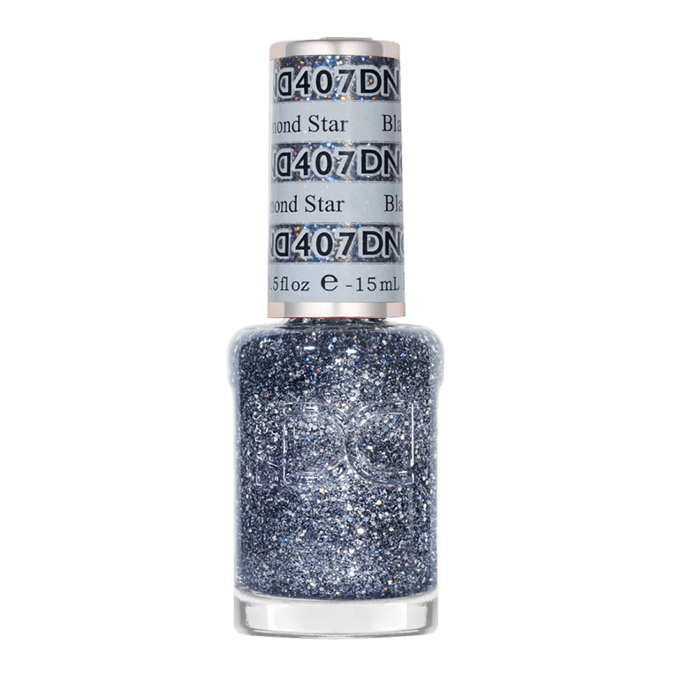 DND Nail Lacquer - 407 Black Diamond Star - DTK Nail Supply