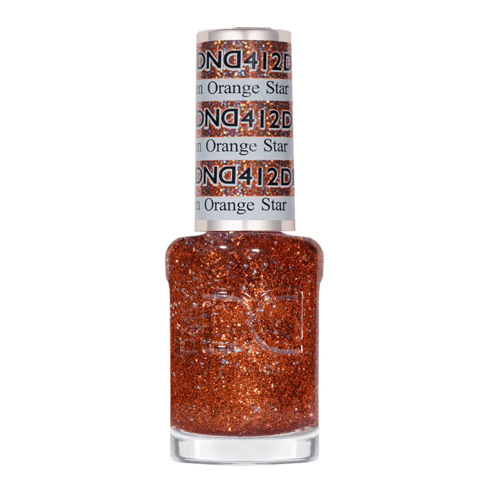 DND Nail Lacquer - 412 Golden Orange Star - DTK Nail Supply