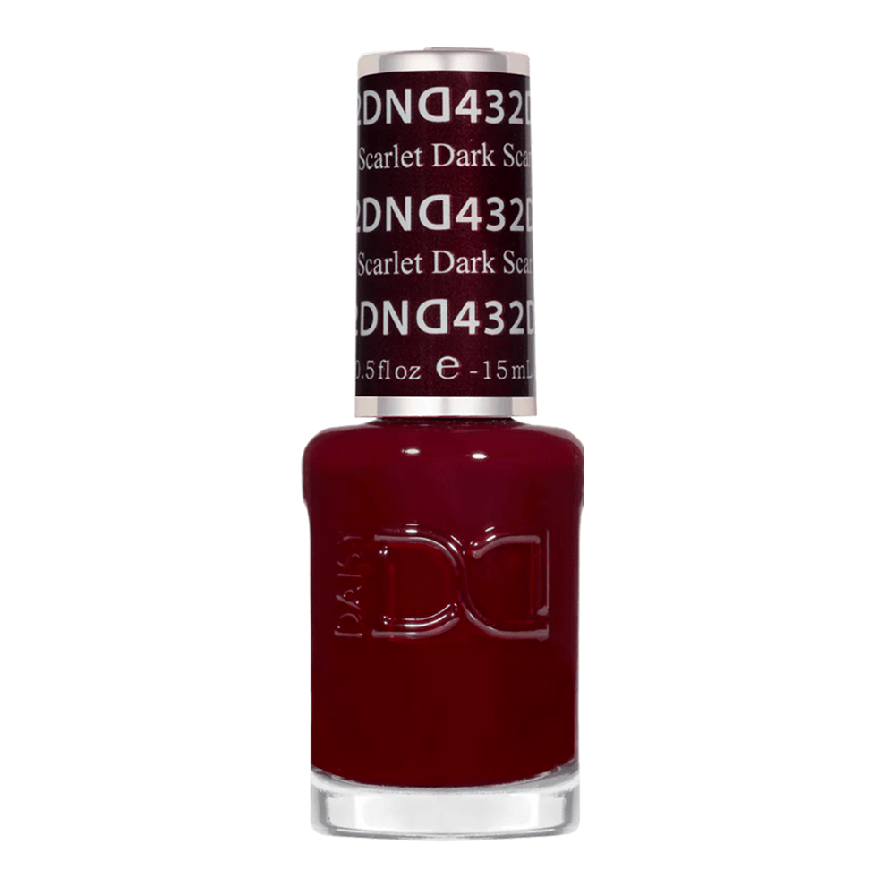DND Nail Lacquer - 432 Dark Scarlet - DTK Nail Supply