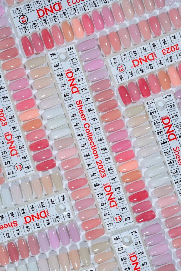 DND Part 13 - Set of 28 Gel & Lacquer Combos - Sheer Collection - DTK Nail Supply