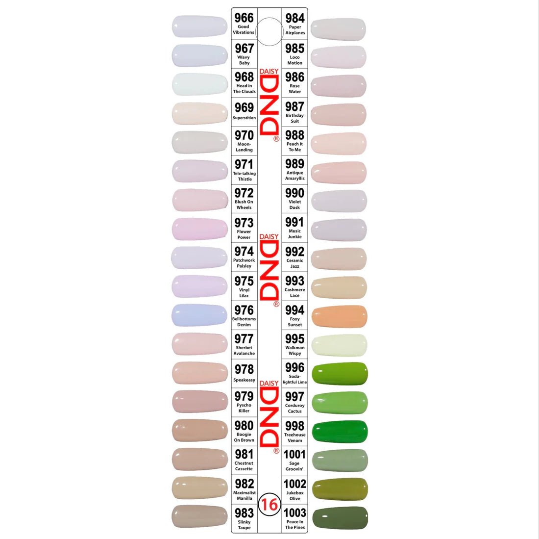 DND Part 16 Retro Earth - Scape Collection - Set of 36 Gel Polish - DTK Nail Supply