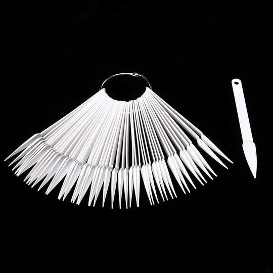 DND Pointing White Tips (50pcs) - DTK Nail Supply