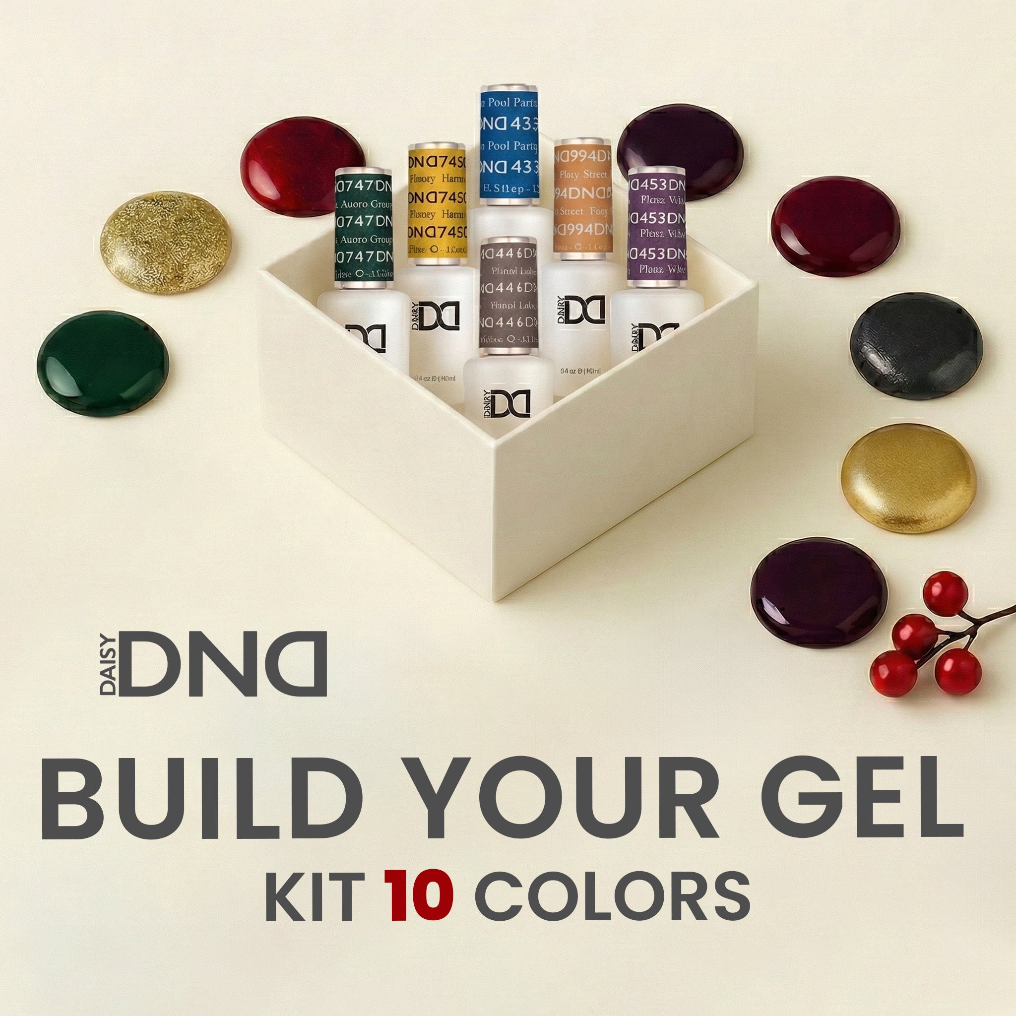 DND Set Gel Polish - Build Your Own 10 Gel Kit, FREE 1 Cuticle Revitalizer Oil - DTK Nail Supply