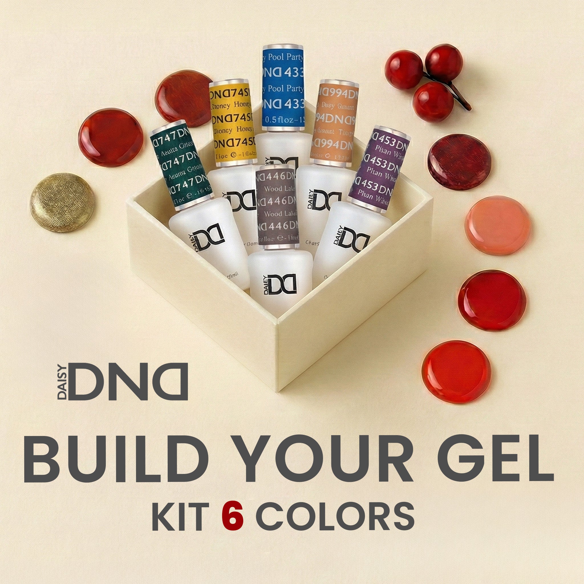 DND Set Gel Polish - Build Your Own 6 Gel Kit, FREE 1 Cuticle Revitalizer Oil - DTK Nail Supply