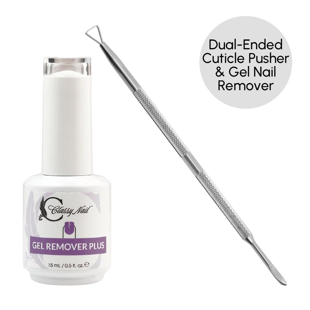 Dual - Ended Cuticle Pusher & Gel Nail Remover - DTK Nail Supply
