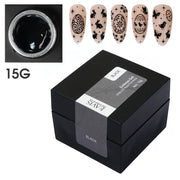 Emboss Gel Polish Nail Art - 15g Black - DTK Nail Supply