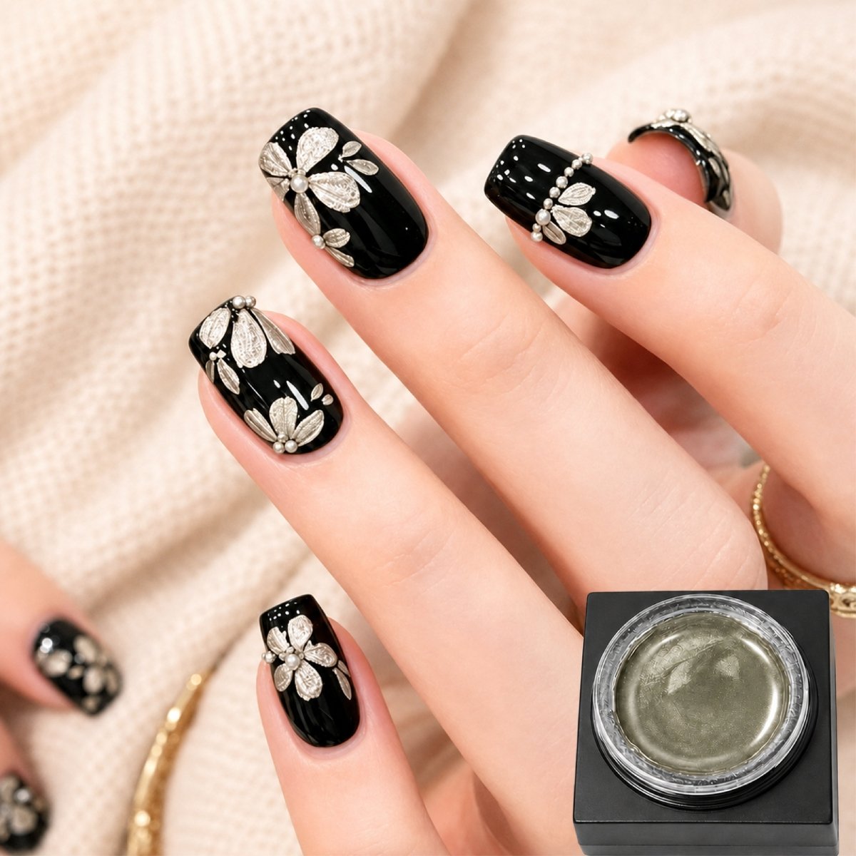 Emboss Gel Polish Nail Art - 5g Gold - DTK Nail Supply
