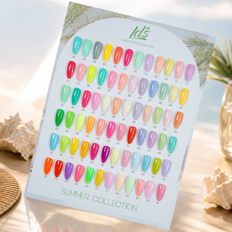 LDS Color Craze Set of 72 Gel Polish (0.5oz) - Summer Collection
